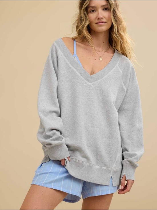 aerie Tops - Aerie Downtime V-Neck Sweatshirt